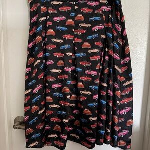 Kate Spade Cars Pleated Midi Skirt